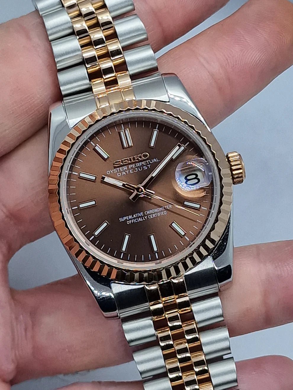 DATEJUST MOD ( CHOCOLATE TWO TONE ) by Mein Shop – ModTime
