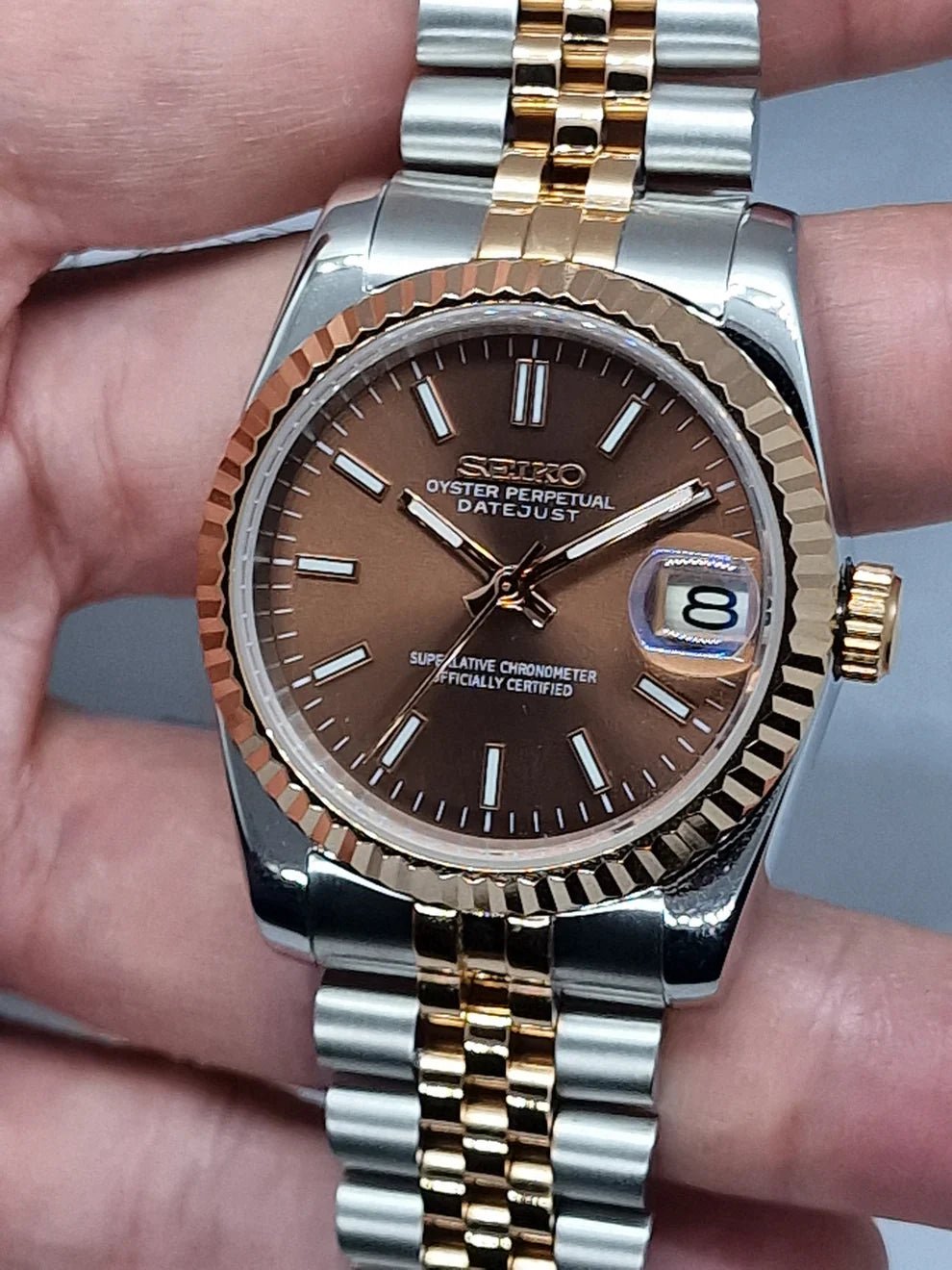 DATEJUST MOD ( CHOCOLATE TWO TONE ) by Mein Shop – ModTime
