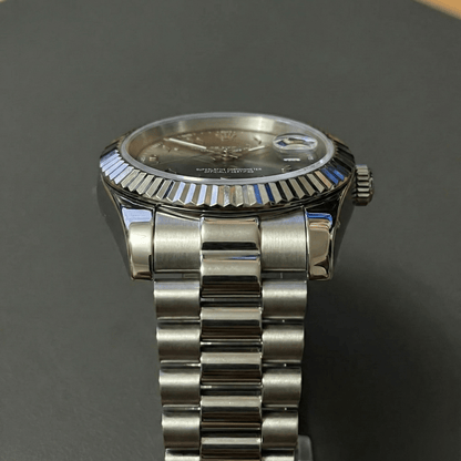 DATEJUST MOD SILVER ARABIC OLIVE GREEN DIAL PRESIDENT