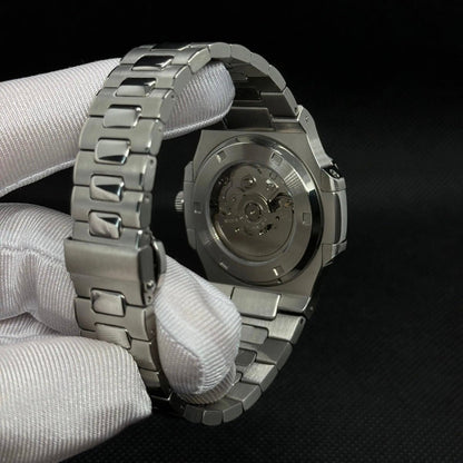 Integrated bracelet Seiko mod style custom watch by ModTime - side profile