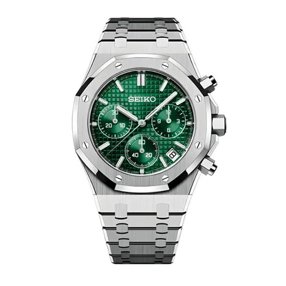 ROYAL OAK MOD CHRONOGRAPH SILVER GREEN DIAL by My Store – ModTime