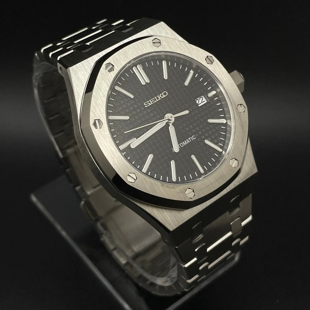 ROYAL OAK WATCH MOD SILVER BLACK DIAL by ModTime - product view