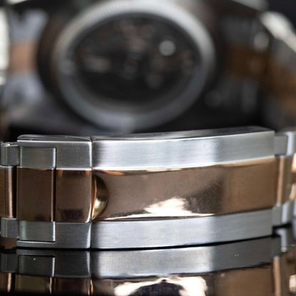 Seiko Mod Submariner Two-Tone Rotbeer Black Dial Jubilee, NH35 Automatic Movement, Sapphire Crystal, 904L Stainless Steel